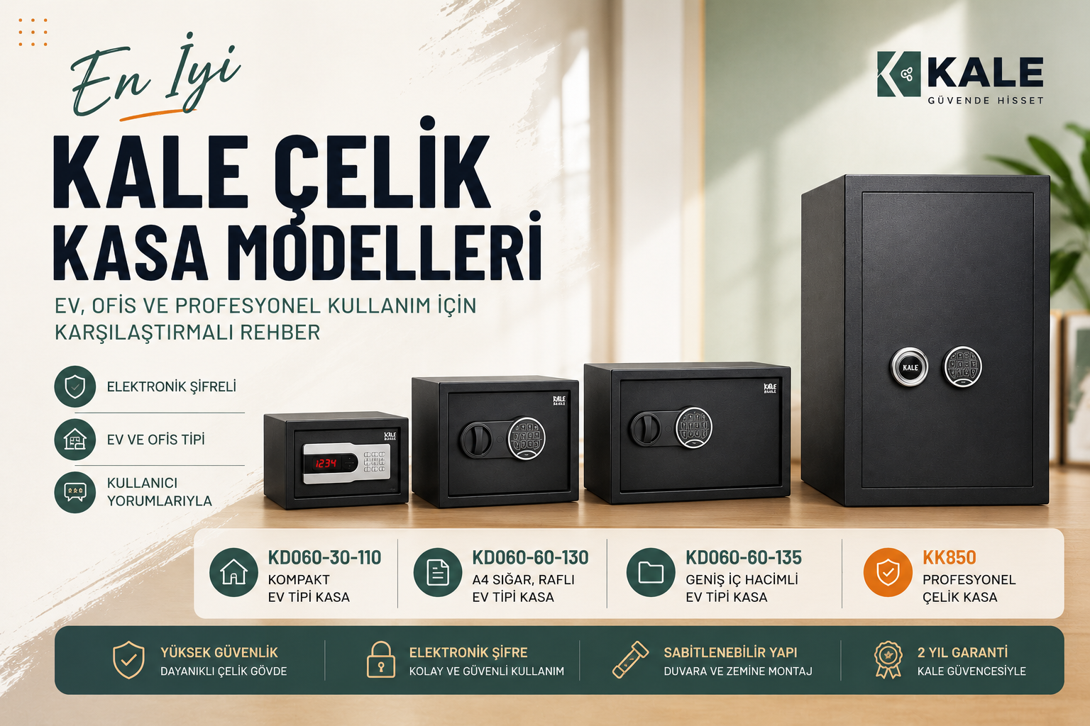 En İyi Kale Çelik Kasa Modelleri & Ürün İncelemeleri