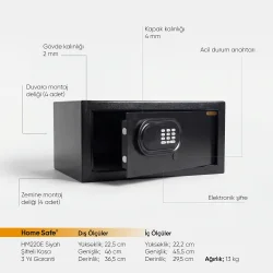 Home Safe HM220E Siyah Şifreli Kasa - 2